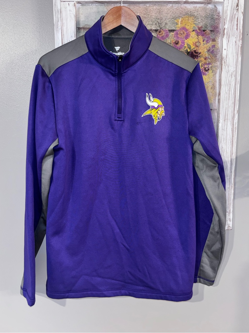 Minnesota Vikings Fanatics NFL Team Apparel Men's Quarter-Zip Medium